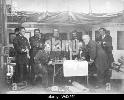 Consiglio di Guerra USS Colorado Giugno 1871. Foto Stock