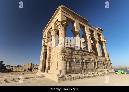 Traiano chiosco di Tempio di Philae in Aswan City, Egitto Foto Stock