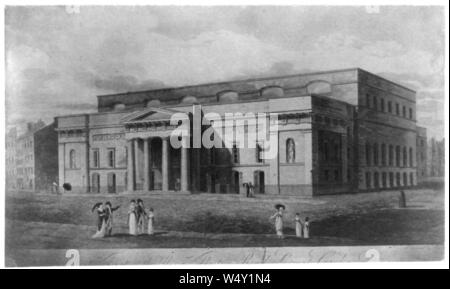 Il Covent Garden Theatre, Londra, circa 1821 Foto Stock