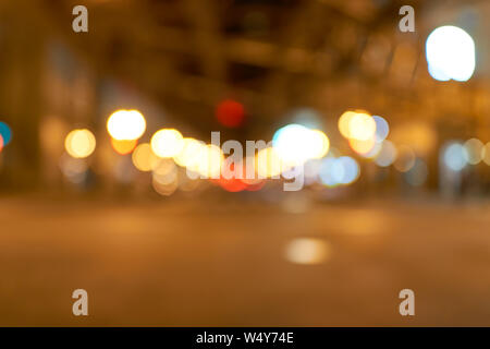 Defocalizzata colpo di Chicago di notte. Foto Stock