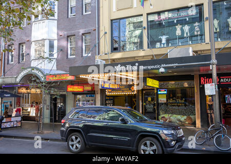 Il sobborgo di Sydney di Kings Cross e' rinomato per la vita notturna e la notte Club, Sydney, Australia Foto Stock