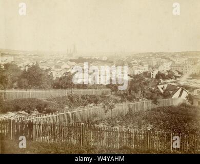 Creifelds, Theodor - Wiesbaden, Blick über die Stadt von Nordwesten, um 1865. Foto Stock