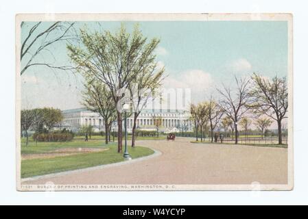 Cartolina incisi degli Stati Uniti Ufficio Stampa e incisione, Washington, Distretto di Columbia, 1900. Dalla Biblioteca Pubblica di New York. () Foto Stock