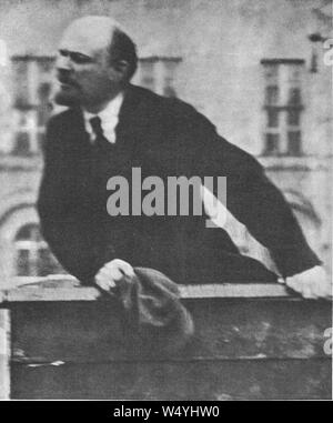 Versione Croped Vladimir Lenin Leon Trotsky Lev Kamenev 1920 v2. Foto Stock