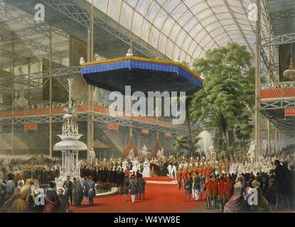 Crystal Palace - Queen Victoria apre la grande mostra. Foto Stock