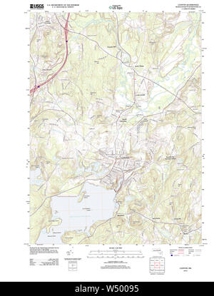 Massachusetts storico USGS TOPO Map ma Clinton 20120613 TM il restauro Foto Stock