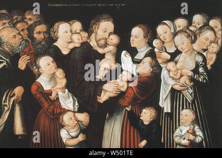 Lucas Cranach il Vecchio, Cristo la benedizione dei bambini, Foto Stock