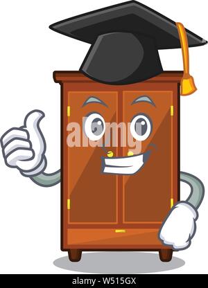 Armadio di graduazione in una forma carattere illustrazione vettoriale Illustrazione Vettoriale