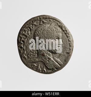 Tetradrachm di Macrinus, sconosciuto, Berytus, 1° - 3° secolo, miliardo Foto Stock