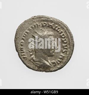 Antoninianus di Filippo I, sconosciuto, Roma, Lazio, l'Italia, 244 - 249, argento o bronzo argentato), 0.0041 kg (0,009 lb Foto Stock