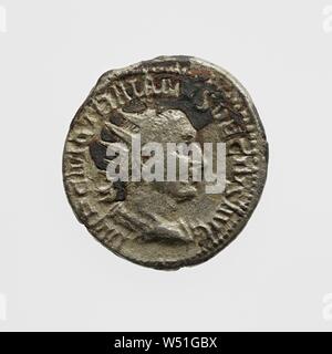 Antoninianus, sconosciuto, Roma, Lazio, l'Italia, 249 - 251, argento o bronzo argentato), 0,0037 kg (0.0082 lb Foto Stock