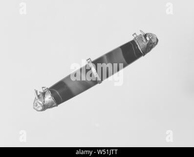 Pendente per una catena, sconosciuto, Iran (?), 2° - 1° secolo a.c., Agata, pietra scura, cristallo di rocca e oro Foto Stock