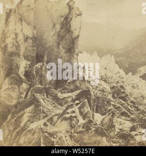Glacier des bois Chamounix, Adolphe Braun (francese, 1812 - 1877), circa 1865, albume silver stampa Foto Stock