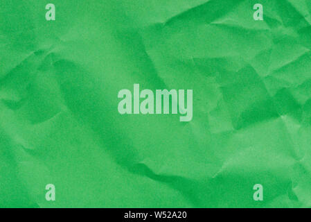 Colore verde carta increspata sfondo texture Foto Stock