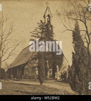 Chiesa di San Giacomo il minore, a Laurel Hill., John Moran (American, nato in Inghilterra, 1829 - 1902), 1865-1875, albume silver stampa Foto Stock