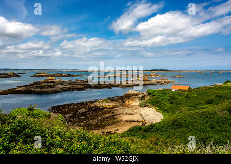 Ile de Brehat, vista dell'isola, dipartimento Cotes d'Armor, Bretagna, Francia Foto Stock