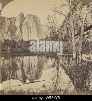 Il parco nazionale di Yosemite Valley., Sconosciuto maker, americano, circa 1870, albume silver stampa Foto Stock