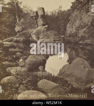Indian mill race silvestre, Minn., Sconosciuto maker, americano, circa 1870, albume silver stampa Foto Stock
