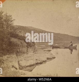 Lago Teniscouta, Quebec, Canada, George T. Taylor (canadese, attivo 1870s), circa 1870, albume silver stampa Foto Stock