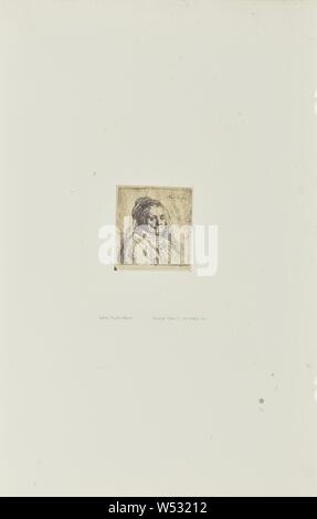 Madre dell'artista, la testa e il busto: tre quarti destra, Bisson Frères (francese, attivo 1840 - 1864), Parigi, Francia, 1858, albume silver stampa, 7,1 × 6,5 cm (2 13/16 × 2 9/16 in Foto Stock