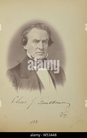 Charles J. Faulkner, James Earle McClees (American, 1821 - 1887), Julian Vannerson (American, 1827 - dopo il 1875), Washington, Distretto di Columbia, Stati Uniti, circa 1859, salata stampa carta, 10.3 × 8,5 cm (4 1/16 x 3 3/8 in Foto Stock