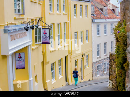 Il suino sott'aceto gastro pub sul canale isola di Guernsey. Foto Stock