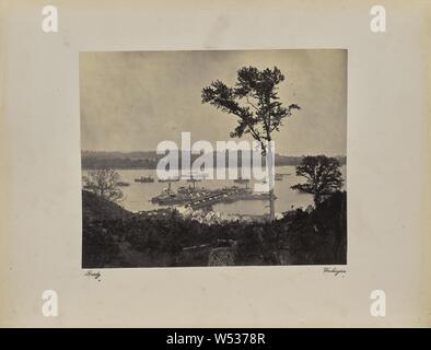 Belle Plain illeg. Atterraggio, Mathew B. Brady (American, circa 1823 - 1896), Washington, Distretto di Columbia, Stati Uniti, 1864, albume silver stampa, 16,2 × 20 cm (6 3/8 x 7 7/8 in Foto Stock