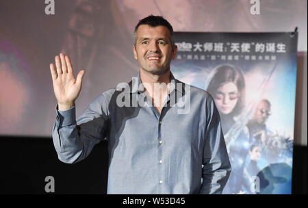 Eric Saindon, American supervisore degli effetti visivi di Weta Digital partecipa ad un evento di condivisione per "alita: Battle Angel' a Pechino in Cina, 25 gennaio 2019. Foto Stock