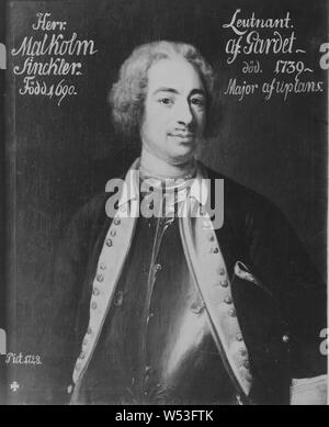 Johan Henrik Scheffel, Malcolm Sinclair, 1690-1739, pittura, 1728, olio su tela, altezza 80 cm (31,4 pollici), larghezza di 65 cm (25,5 pollici), firmato, JH, Scheffel Foto Stock