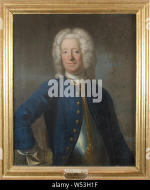 Attribuito a Johan Henrik Scheffel, Karl Cronstedt, 1672-1750, pittura, olio su tela, altezza di 79 cm (31,1 pollici), larghezza di 65 cm (25,5 pollici) Foto Stock