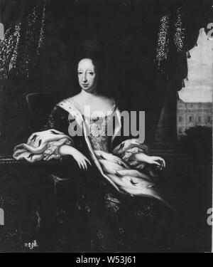 Attribuito a David von Krafft, Regina Hedvig Eleonora, Hedvig Eleonora, 1636-1715, Principessa di Holstein-Gottorp, Regina di Svezia, pittura, Hedvig Eleonora di Holstein-Gottorp, olio su tela, altezza 145 cm (57 pollici, larghezza 120 cm (47,2 pollici) Foto Stock