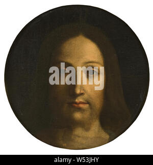 Dopo Giovanni Bellini, Testa di Cristo, testa di cristiana, pittura, l'arte religiosa, olio su tela, altezza 29 cm (11,4 pollici) Foto Stock