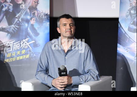 Eric Saindon, American supervisore degli effetti visivi di Weta Digital partecipa ad un evento di condivisione per "alita: Battle Angel' a Pechino in Cina, 25 gennaio 2019. Foto Stock