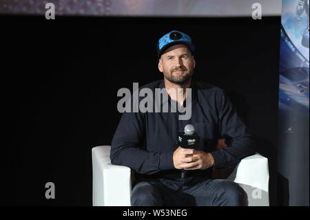 Mike Cozens, animazione supervisor di Weta Digital partecipa ad un evento di condivisione per "alita: Battle Angel' a Pechino in Cina, 25 gennaio 2019. Foto Stock