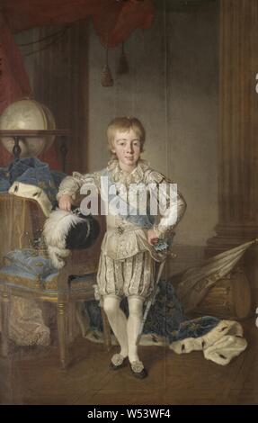 Per Krafft il sambuco, il re Gustav IV Adolf, Gustav IV Adolf, 1778-1837, re di Svezia, pittura, ritratto, Gustav IV Adolf di Svezia, 1785, olio su tela, altezza 174 cm (68,5 poll.), larghezza 114 cm (44,8 pollici), firmato Foto Stock