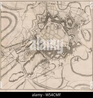 Assedio di Le Quesnoy, 1712 Pianta della città di Quesnoy racchiuso il 8. Giugno dal generale Barone Fagel (...) / Plan de la Ville de Quesnoy (...) ( titolo in oggetto), mappa dell'assedio di le Quesnoy dagli alleati sotto il Barone Fagel dal 8 giugno 1712. Non numerate. Illustrazione nella seconda parte di: [Jean] du Mont, Guerra descrizione delle battaglie e assedi, dei tre ... ben noto kryg superiori ... il principe Eugenio di Savoia, il ... Il Duca di Marlborough e del principe di Orange e Nassau-Vriesland, nel 1729 edition. Questa seconda parte è principalmente dedicata agli atti del Duca di Marlborough Foto Stock