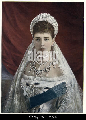 Maria Feodorovna (26 novembre 1847 - 13 ottobre 1928), noto prima del suo matrimonio come Principessa Dagmar di Danimarca, era una principessa danese e imperatrice di Russia come coniuge dell'Imperatore Alessandro III Foto Stock