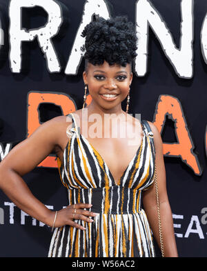 New York, NY - Luglio 25, 2019: Susan Heyward assiste l'arancione è il nuovo nero' finale di stagione in prima mondiale al Lincoln Center Alice Tully Hall Foto Stock