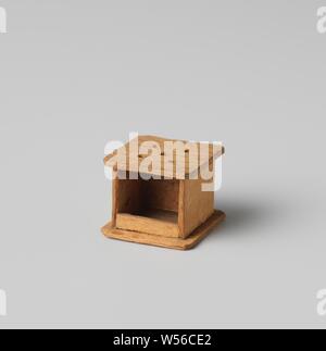 La stufa, rettangolare, con cinque fori, stufato di faggio, con cinque fori nella parte superiore del retro del pino., anonimo, Amsterdam (eventualmente), c. 1750 - c. 1800, faggio (legno), pino (legno), h 2.1 cm × w 2,5 cm × l 2,6 cm Foto Stock