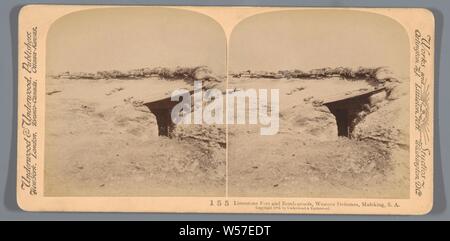 Forte di pietra calcarea e bomba-Prove, Western difese, Mafeking, S.A., Underwood e Underwood, 1901 Foto Stock