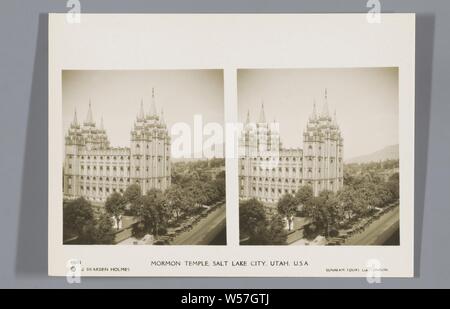 Tempio mormone, Salt Lake City, Utah, U.S.A., J. Dearden Holmes, 1920 - 1940 Foto Stock