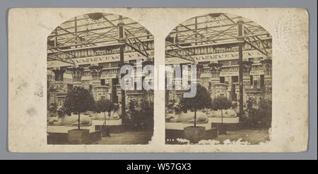 Vista della corte egizia, Crystal Palace, Sydenham, Londra società stereoscopica, 1854 - 1859 Foto Stock