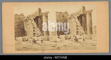 Interno del Partenone sur l'Acropole Athenes, n. 272, anonimo, Utrecht, 1857 - 1859 Foto Stock