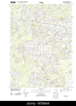 Massachusetts storico USGS TOPO Map MA Maynard 20120613 TM il restauro Foto Stock