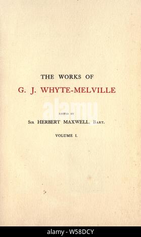 Brookes di Bridlemere : Whyte-Melville, George John, 1812-1878 Foto Stock