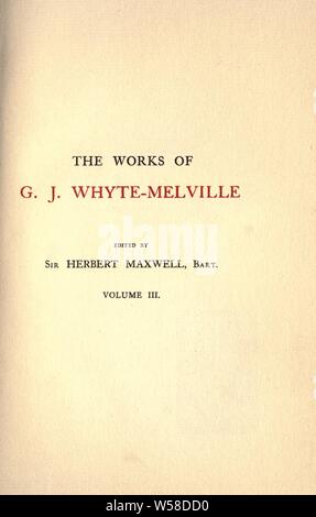 Brookes di Bridlemere : Whyte-Melville, George John, 1812-1878 Foto Stock