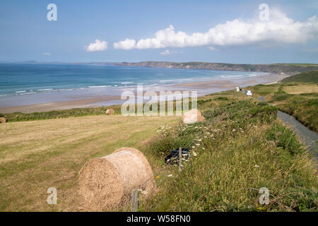 Newgale Beach, Pembrokeshire, Wales, Regno Unito Foto Stock