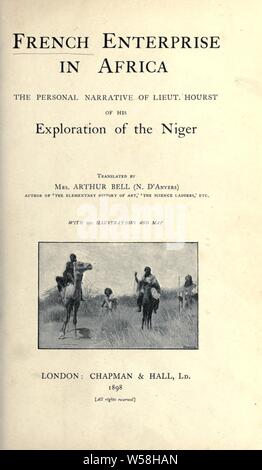 Impresa francese in Africa : il racconto personale di Lieut. Hourst della sua esplorazione del Niger : Hourst, émile Auguste Léon, 1864 Foto Stock