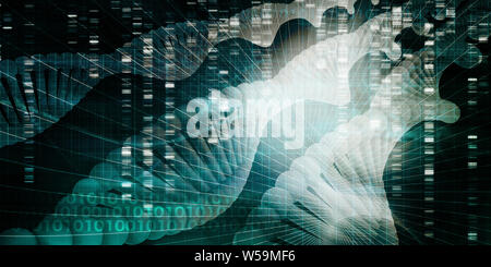 La genetica moderna e analisi del DNA il concetto di sfondo Foto Stock