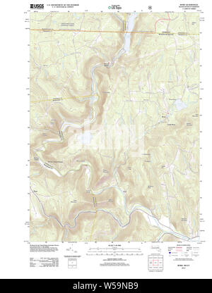 Massachusetts storico USGS TOPO Map MA Rowe 20120615 TM il restauro Foto Stock